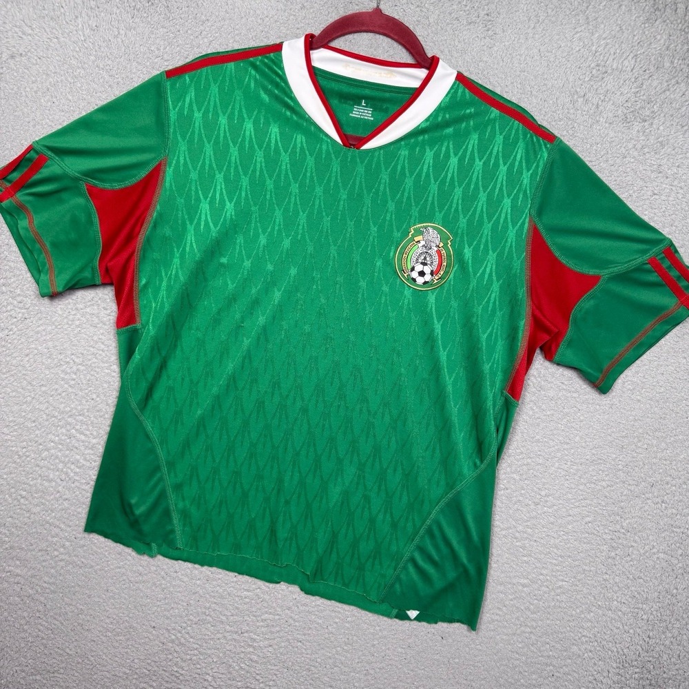 American Vintage Green and Red Men's Soccer Jersey